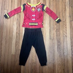 Paw Patrol Red Marshall Firefighter Costume 2T Pajama Set